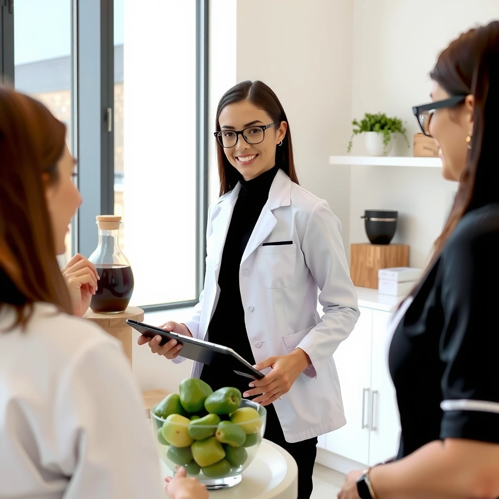 Nutritionniste professionnelle en consultation